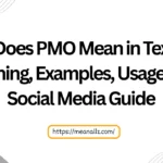what does pmo mean in text
