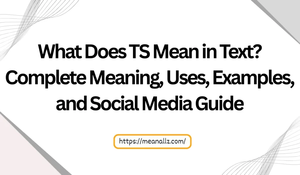 what does ts mean in text