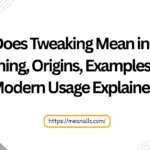 what does tweaking mean in slang