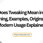 what does tweaking mean in slang