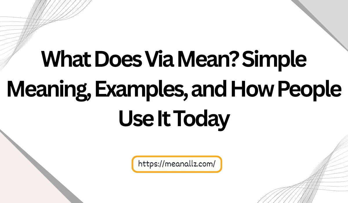 what does via mean