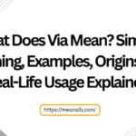 what does via mean