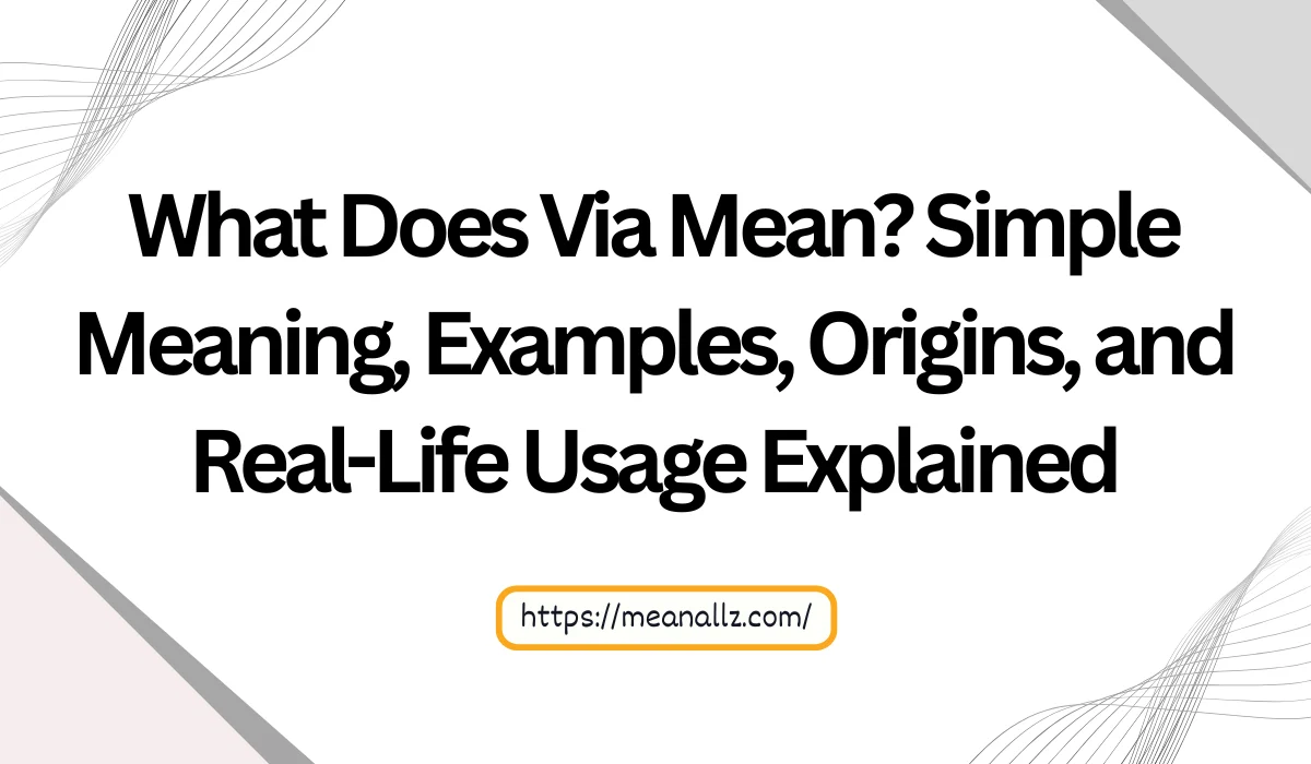 what does via mean
