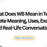 what does wb mean in text