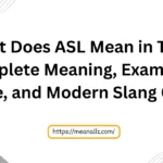 what does asl mean in text